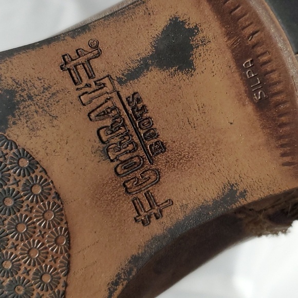 Corral distressed tall low heel leather boots brown - Picture 9 of 12